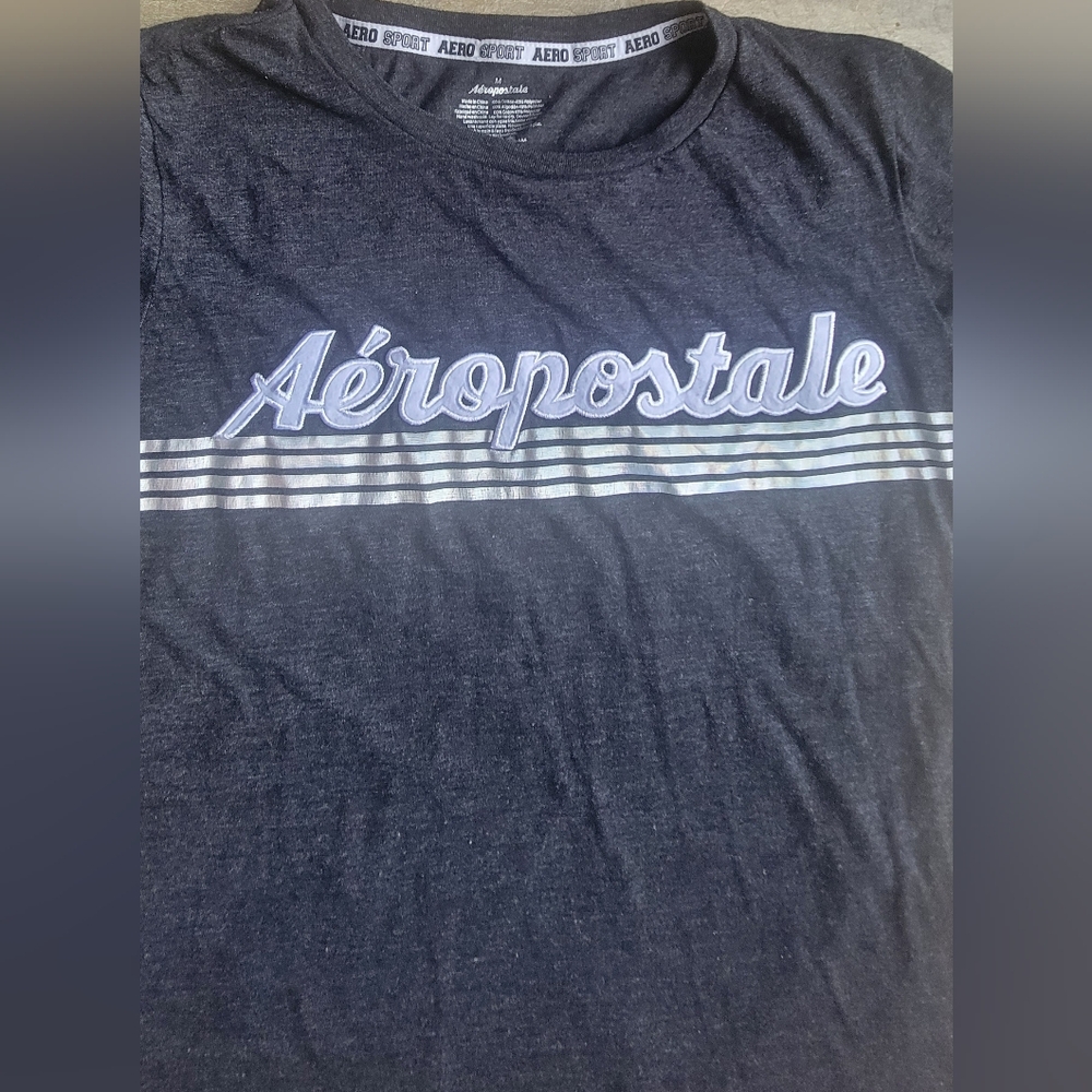 Aeropostale Black Graphic Logo Tee